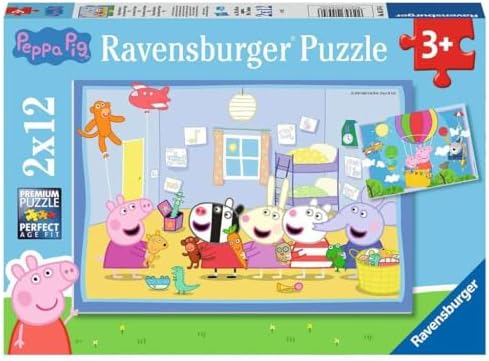 Ravensburger Kinderpuzzle 05574 - Peppas Abenteuer - 2x12 Teile Peppa Pig Puzzle für Kinder ab 3 Jahren: Peppa Pig Puzzle für Kinder ab 3 Jahren