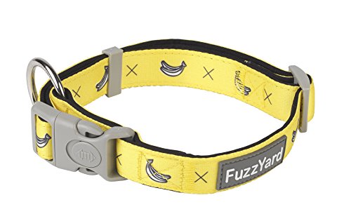 FuzzYard Monkey Mania collare per cani, taglia S, giallo
