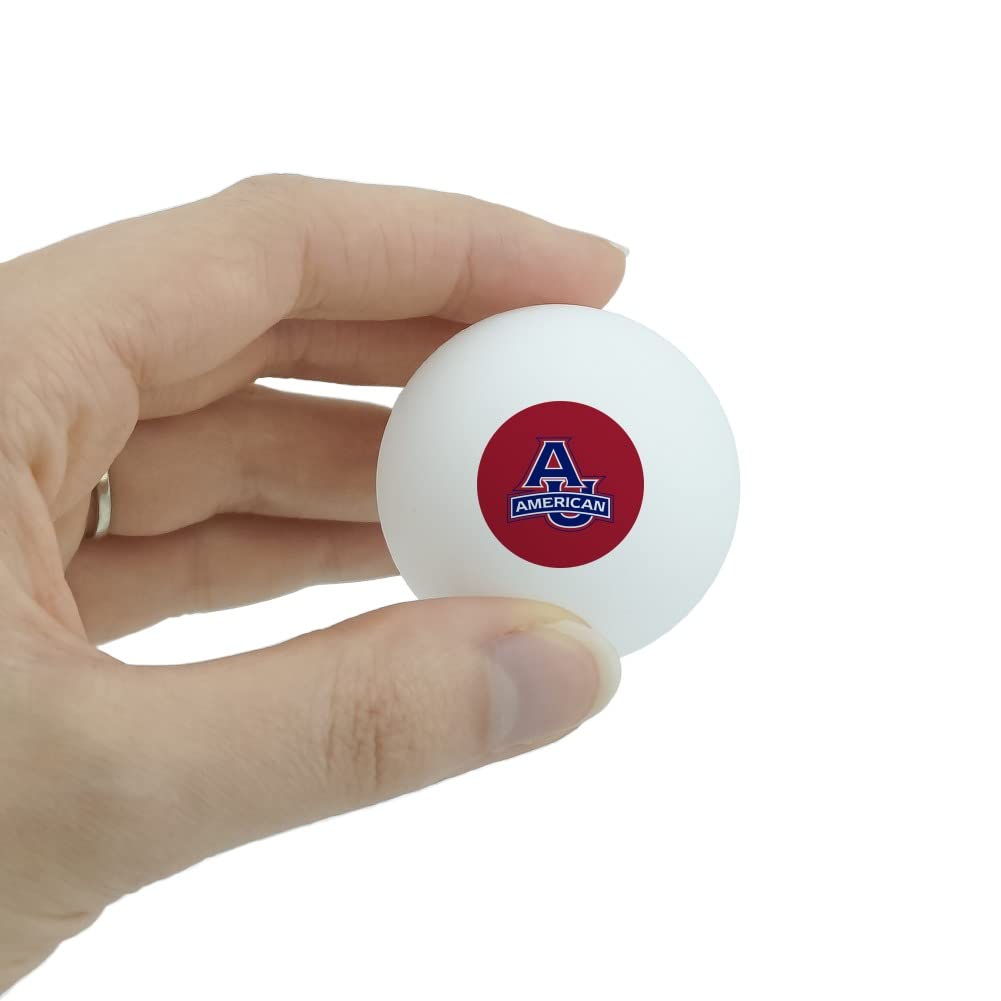 American University Primary Logo Novelty Table Tennis Ping Pong Ball 3 Pack