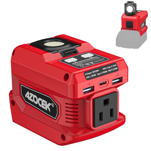 220W Azocek Power Inverter Compatible with Milwaukee 18V Battery