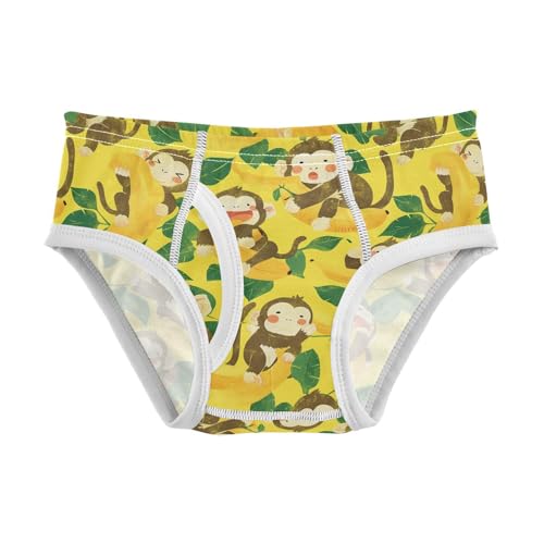 visesunny Boys Potty Training Underwear Faded Cartoon Monkey Breathe Cotton Briefs Size 2T-8Y for Toddler