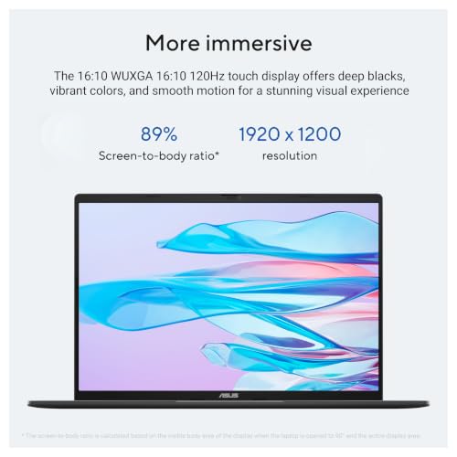 Image of ASUS Vivobook S16 Laptop (2026), 16 inch 16:10 WUXGA Touch Display, Intel Core Ultra 9 386H Processor, Intel Arc Graphics, 32GB RAM, 1TB SSD, WiFi 6, Windows 11 Home, Matte Gray, S3607AA-DS99T