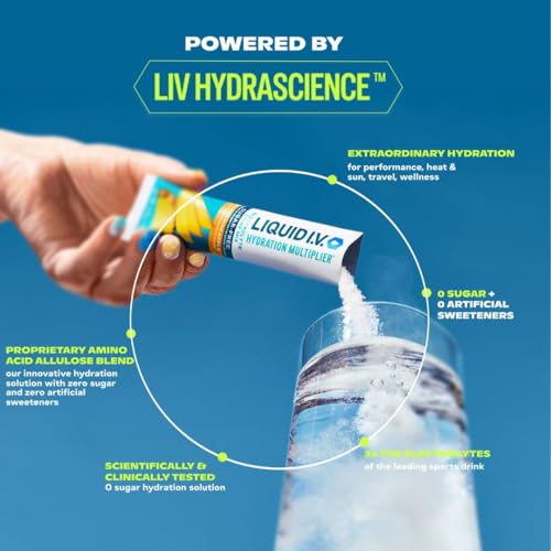 Image of Liquid I.V. Hydration Multiplier Sugar-Free - White Peach | Electrolyte Powder Drink Mix | 1 Pack (14 Servings)