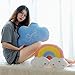 Moon Rainbow Cloud Pillow Cushion, Soft Plush Cloud Shaped Pillow Stuffed Rainbow and Moon Nursery Decor, Sofa Sleeping Pillow, Cloud Throw Pillow Plush Sofa Cushion Pillow Car Neck Pillow (Cloud)