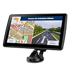 GPS Navigator for Car Truck RV, Latest 2025 Map 7 inch Touch Screen Car GPS, Support Voice Turn Direction Guidance/Speed and Red Light Warning/Custom Truck Routing (Black)