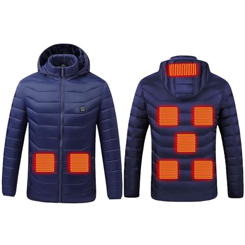 Susenstone Veste Chauffante USB Hommes Femmes Doudoune Manteau Chauffant Électrique Hiver Chaud Lavable avec 3 Niveaux de Chauffage et 21 Zones Chauffage pour Ski Pêche Randonnée Plein Air Blouson