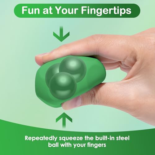 Olaivy Sensory Stress Balls - Fidget Toys for Adults & Teen, Silicone Polyhedron Hand Therapy Ball with Beads Inside Relief Stress Squeeze Toy for Autism & ADHD, Office Desk Toy - Image 4