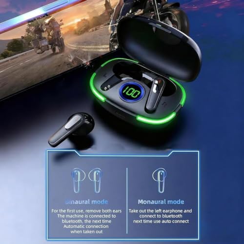 Image of Wireless Earbuds with Deep Bass, Stereo Sound, and Noise-Canceling Design