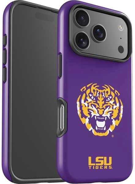 Skinit Impact Phone Case Compatible with iPhone 17 Pro Max - Officially Licensed LSU Purple Tiger Mascot Design
