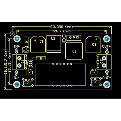 DAOKI 2Pcs Buck Converter LM2596 LED Step-Down Power Supply Module Adjustable DC-DC Convert Module 4.0-40V Input to 1.25-37V Output with LED Voltmeter Display