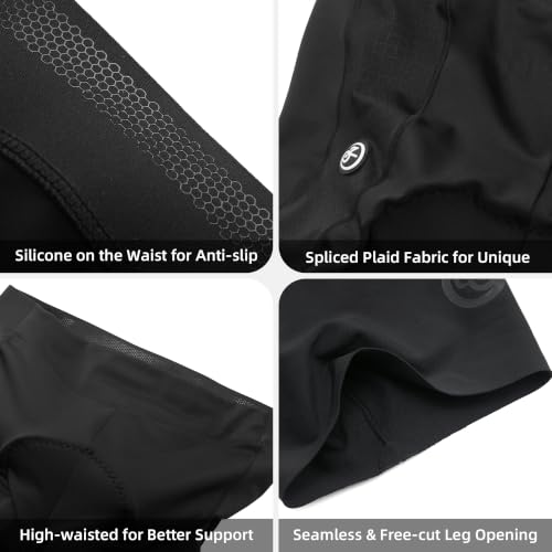 Image of YKYWBIKE Cycling Bibs Men,Elastic Interface Padded Cycling Bib Shorts,Breathable Biking Bib Short Men