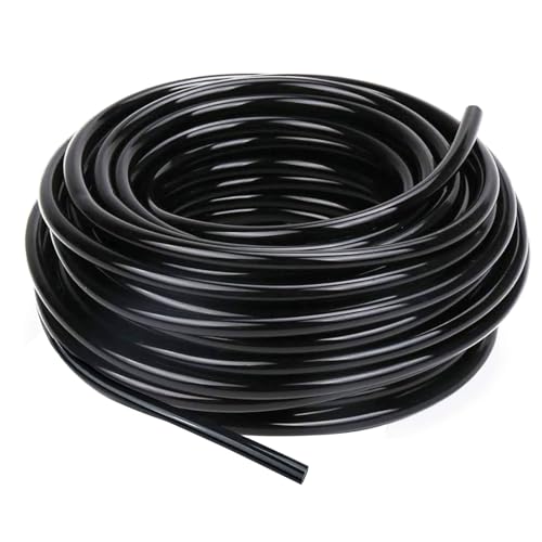 URANT Mangueira de gotejamento de tubo de irrigação de 50 pés 1/4 polegada Mangueira de jardim para tubos de gotejamento, sistemas de irrigação por gotejamento, equipamento de irrigação de jardim
