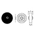 Franklin Machine 120-1061 - Standard-Duty 4" Caster Wheel With Plain Bearing Black Rubber Wheel With Plastic Hub