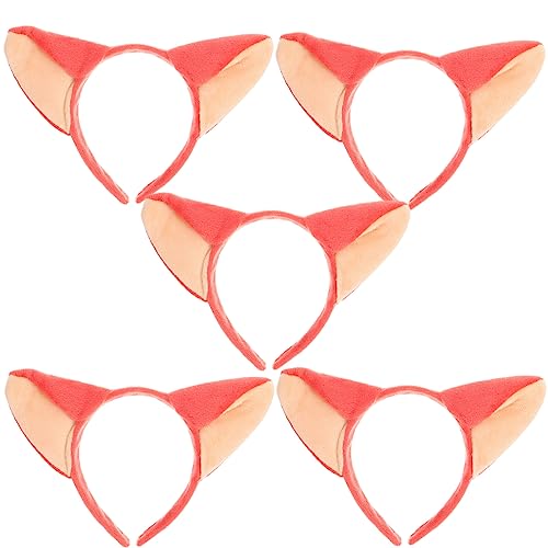 FRCOLOR Fox Ear Headbands 5 Pcs Plush Fox Ears Set for Kids Party Favors Birthday Cosplay Accessories FRCOLOR Fox Ear Headbands 5 Pcs Plush Fox Ears Set for Kids Party Favors Birthday Cosplay Accessories