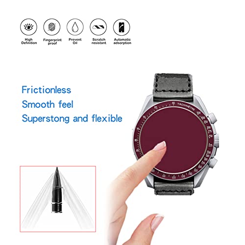 MIHENCE Compatible for Swatch MoonSwatch Screen Protector, HD Full Coverage Invisible TPU Screen Protector Compatible for Swatch Speedmaster Moonswatch (3PCS) by MIHENCE - Image 4
