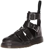 Dr. Martens Women's Geraldo Strap Fashion Sandals, Black Leather, 4 M UK, 6 M US