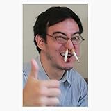Filthy Frank - Thumbs Up Cigarettte Sticker Vinyl Bumper Sticker Decal Waterproof 5'