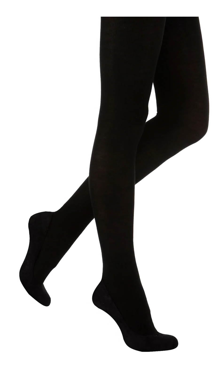 Mytoptrendz Women's Black Mytoptrendz® - Girls Super Opaque Tights Thermal Warm Winter Thermolactyl Warm Pantyhose Leggings Footed (Small, ) 300 Den