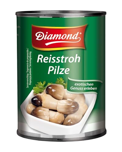 DIAMOND Setas de arroz, setas enteras en conserva con un sabor suave para platos asiáticos - 1 x 425 g