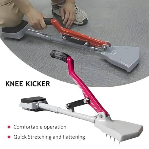 Attrezzo per moquette, ergonomico, salva ginocchia con manico antiscivolo e pinze regolabili, 8 livelli di tensione per installazione professionale su pavimenti, design portatile per uso domestico