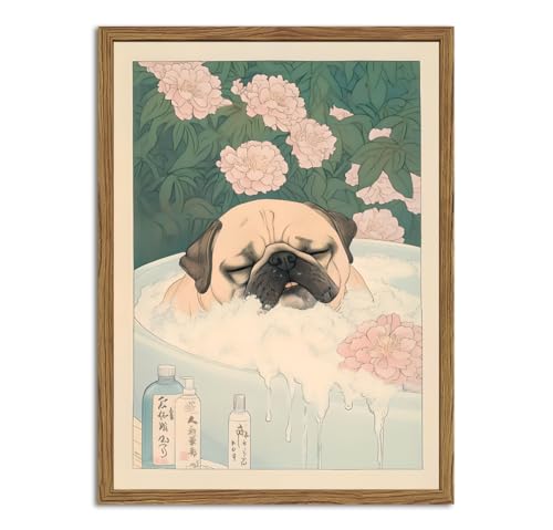 Cute Pug Bathroom Wall Art image