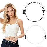 YAYNO 2 Stück Elastisches Band Verstellbares Crop Tuck Band Bauchband für bauchfreies Top, Pullover-Gürtel zum Einführen, bequem, leicht, Kleidungs-Fit-Verstärker für Damen, T-Shirt, Sweatr-Styling