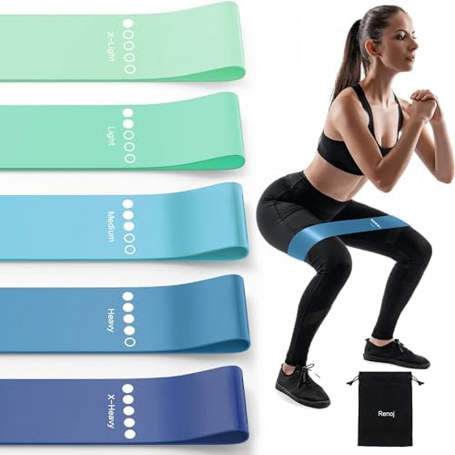 OREI Resistance Bands: 5-Pack Workout Set for Yoga, Pilates & Fitness