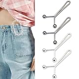 [GUANGUAN] ウエスト調整クリップ (4点セット) ウエスト調整ボタン ウエスト アジャスター ウエストバックル 縫い目ない 取り外し可能 調節可能