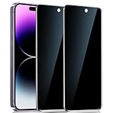 YMHML 2 Pack for iPhone 14 Pro Max Privacy Screen Protector, Upgrade Anti Spy Tempered Glass Privacy Screen for iPhone 14 Pro Max (6.7 Inch), Scratch Resistant Case Friendly