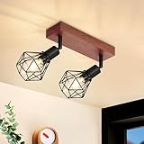 Photo Gallery glitzerlife faretto da soffitto 2 fiamme nero vintage - legno denckenspots e14 plafoniera in metallo, orientabile a 350° plafoniera per cucina, soggiorno, camera da letto max.25w senza lampadina Photo Gallery glitzerlife faretto da soffitto 2 fiamme nero vintage - legno denckenspots e14 plafoniera in metallo, orientabile a 350° plafoniera per cucina, soggiorno, camera da letto max.25w senza lampadina