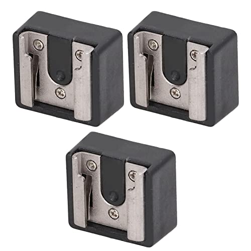 3 Adaptadores de Montaje de Zapata de Flash, Adaptador de Orificio de Rosca de 1 4 Pulgadas, Adaptador de Montaje de Soporte de Zapata Caliente Mental, Convertidor de Enchufe de Lámpara para Trípode D