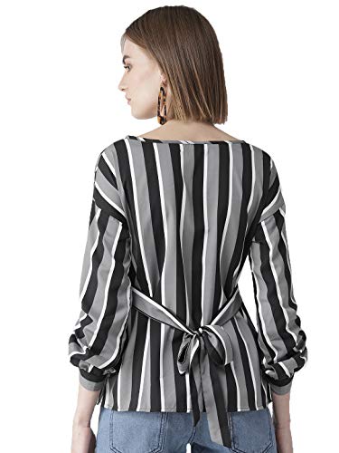 Image of Style Quotient Women Maroon & Navy Striped Top