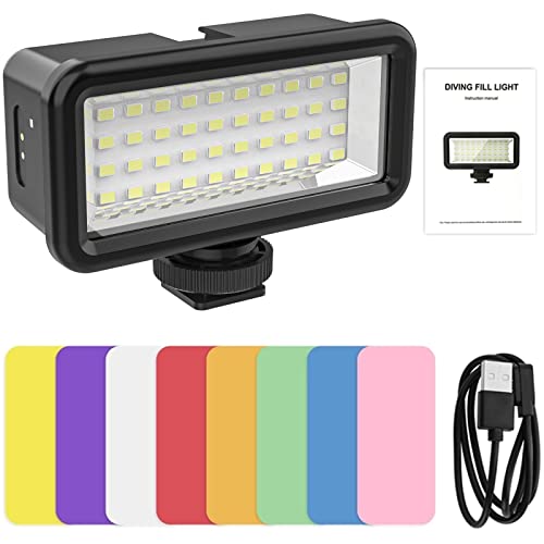 Fitstill Underwater Lights Dive Light 40 Led 2500Mah High Power Dimmable Video Light Waterproof 131Ft(40M) For Go Pro Canon Nikon Pentax Panasonic Samsung Slr Cameras #TOP6