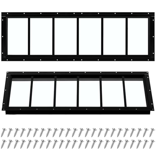 Tandefio 2 Pack 10" x 35" Flush Mount Shed Window
