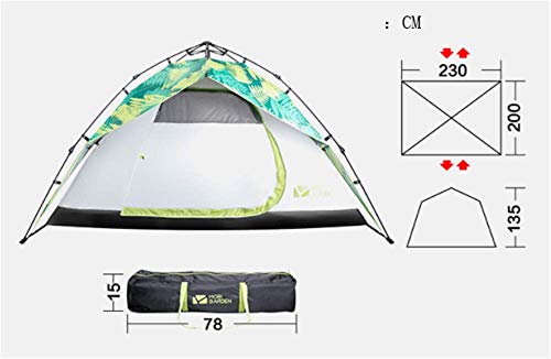 Tente de camping ventilée Double Couple grand espace avec structure durable - 2