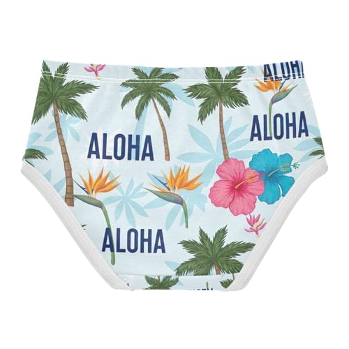 Toddler Panties, Palm Trees Girls' Cotton Brief Underwear, 2–8 Years2