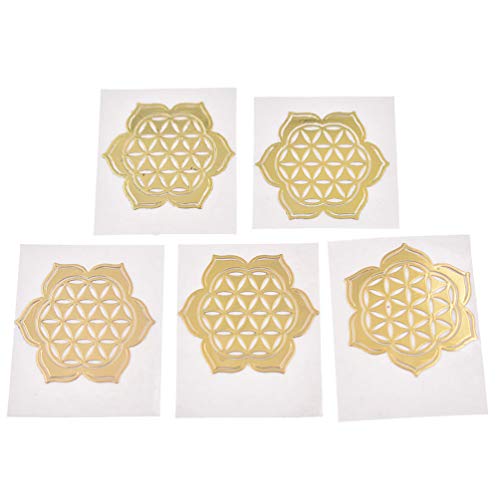 Qlychee Sacred Geometry Copper Orgone Sticker Flower Life Tree DIY Energy Tower Material