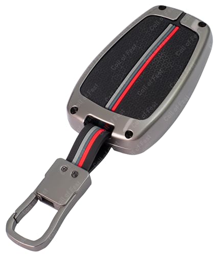 Image of Coll of Fest Premium Metal Silicon Key Cover Compatible with Tata Nexon | Punch | Safari | Harrier | Altroz | Tigor EV | Tiago EV | Curvv | EV - 4 Button Smart Key Glow in the Dark