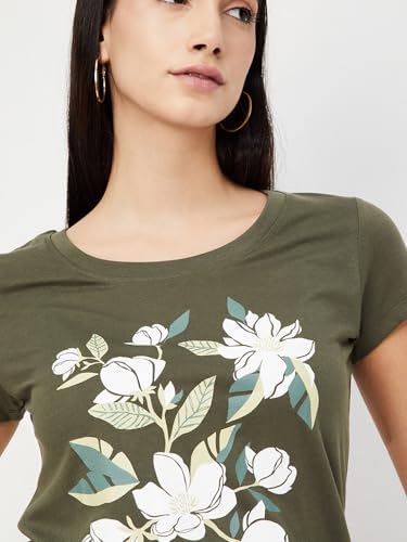 Image of Max Women's Cotton Regular Fit Graphic Printed T-Shirt - Pack of 2