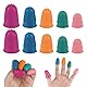 Silikon-Fingerlinge für Finger, 10 Stück, wiederverwendbar, Fingerschutz, Fingerspitze, zum Sortieren der Geldzählung, Schreiben in 5 Farben und 5 Größen