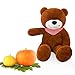 Daxiong De Beaux Ours en Peluche, des Expressions Mignonnes, des Yeux fermés, des idées, Brun foncé, Toutes Tailles,140cm