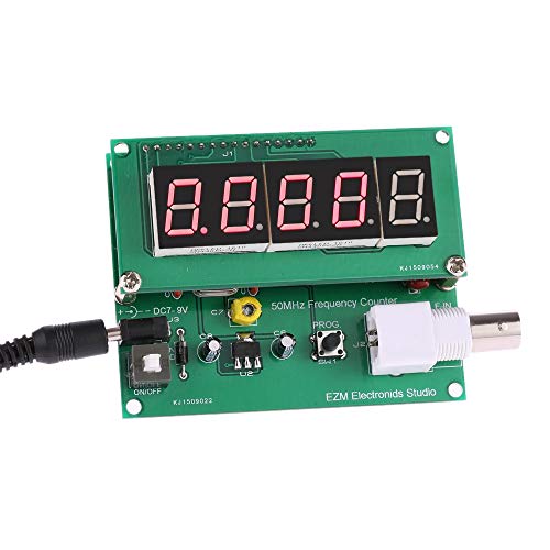ZEFS--ESD Digital Voltmeter, 1Hz-50MHz cymometer Frequency Meter Counter High Sensitivity Frequency Counter Measurement Tester Module 7V-9V 50mA Display Voltage