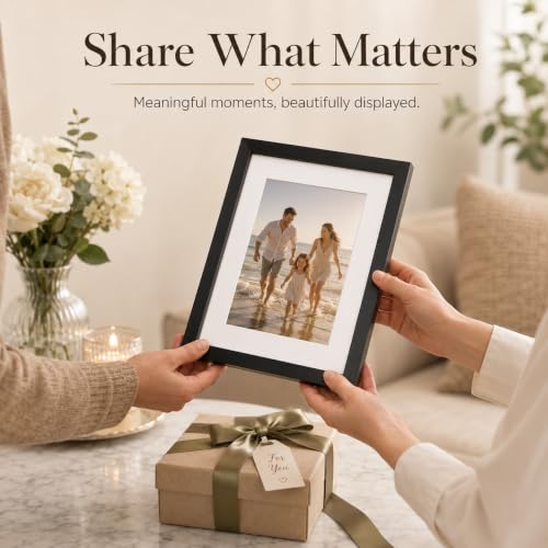 Image of JCJMY 11x17 Picture Frame with 9x15 Mat, Black 11 x 17 Poster Frame with Shatter Resistant Plexiglass, Display 9 x 15 with Mat or 11 by 17 Without Mat, Sturdy Wall Hanging Frame, 1 Pack