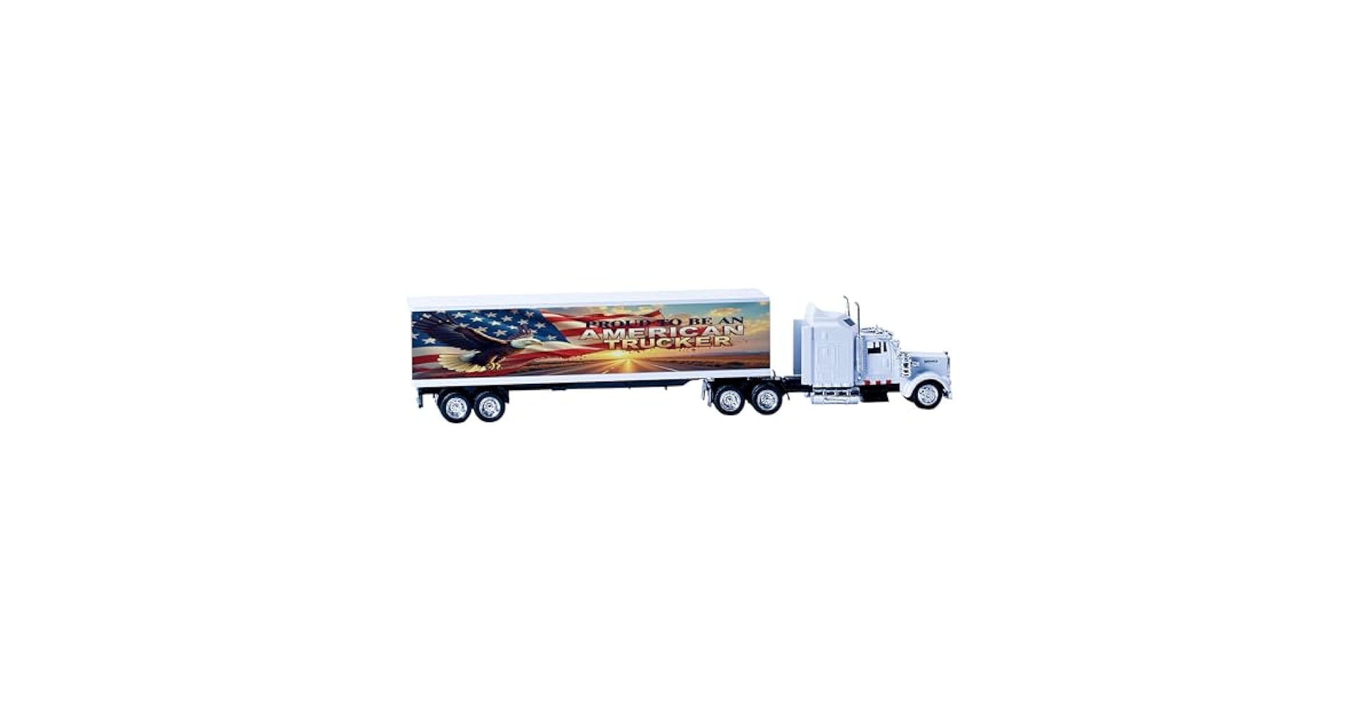 Amazon.com: USA America Theme Diecast Truck with Trailer - 1