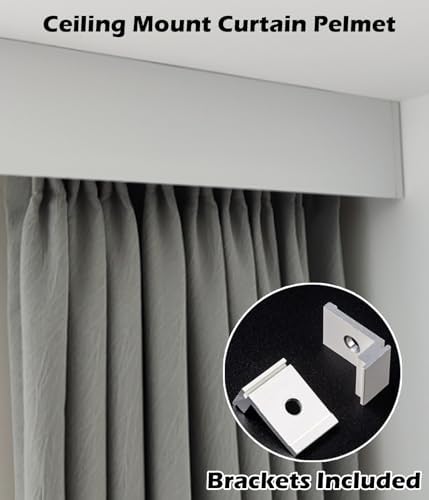 Customizable 4m White Curtain Pelmet Panel - Decorative Valance for Ceiling Mount, Aluminum Alloy Curtain Box, No Tracks Required, Stylish Home Décor Solution