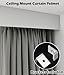 Ceiling Mount Curtain Track Pelmet Cover, White Curtain Pelmet Box Without Track, Aluminum Alloy Curtain Cornice Baffle Panel for Windows(1.4 Meter (4.6ft))