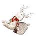 Toddmomy Renna di Natale Animale Imbottito: Rudolph Renna Renna Peluche Giocattoli Cute Plushies con Sciarpa Vacanze Abbracciare Cuscino Capodanno Capodanno Regali per Bambini 28 Cm
