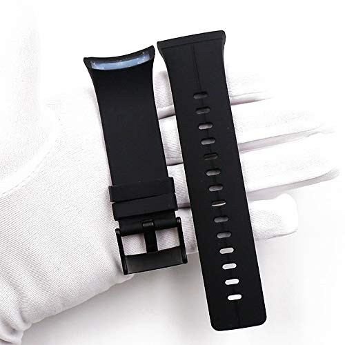 Cwyttzq Silicone Rubber Strap Men S Watch Accessories Suitable For Suunto Spartan Ultra Hr Outdoor Sports Waterproof Watch With Bracelet Watch Band (Black Strap-Black Buckle) #TOP3