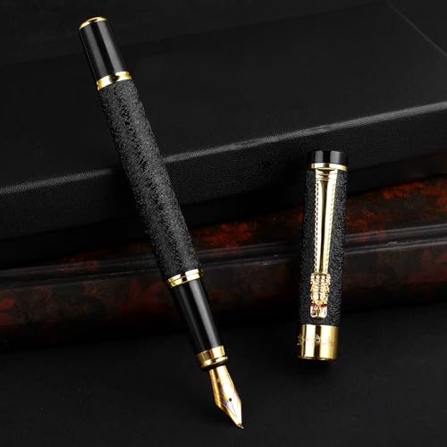 Amaxiu Conjunto de canetas-tinteiro de luxo com 3 pontas diferentes, irídio, extrafina, fina e dobra