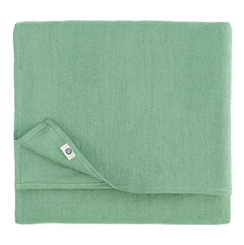 Materiale: 100% Lino Lavato LINEN & COTTON Tovaglia da Tavola da 4 Posti in Tessuto Lino Hygge Vari Colori - 100% Lino, Verde Menta (140 x 140 cm) Copritavolo Tovaglia di Stoffa Quadrata da Tavolino Caffè per Casa Cucina